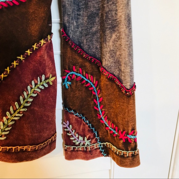 Boho Embroidered Zip Up Jacket Handmade in Nepal - Picture 3 of 6